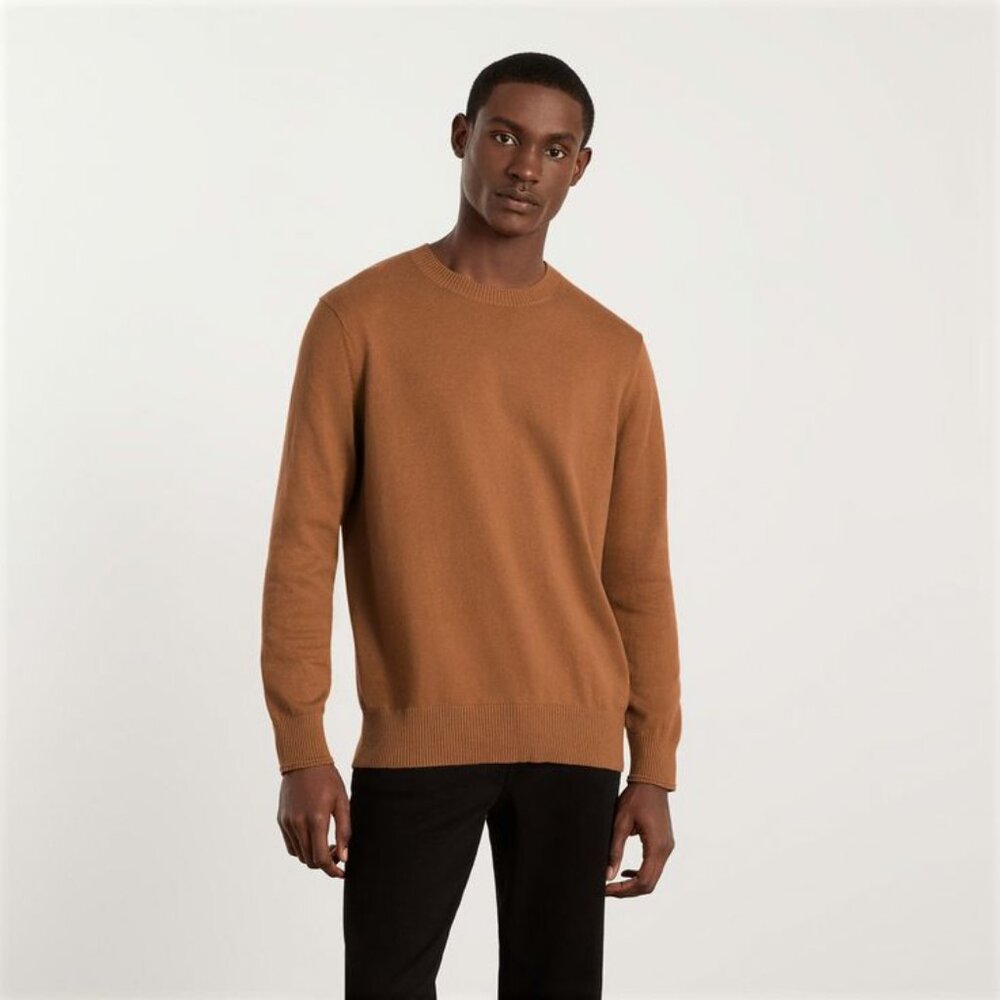Everlane Men’s Crewneck Sweater in Camel Brown